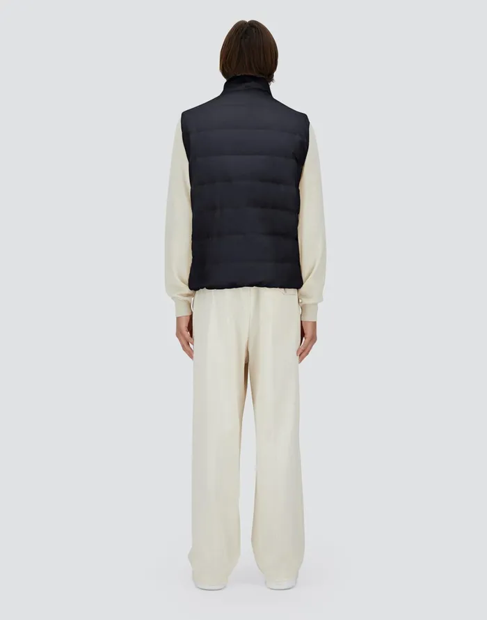 Herno SILK CASHMERE VEST Navy Blue Men Vests