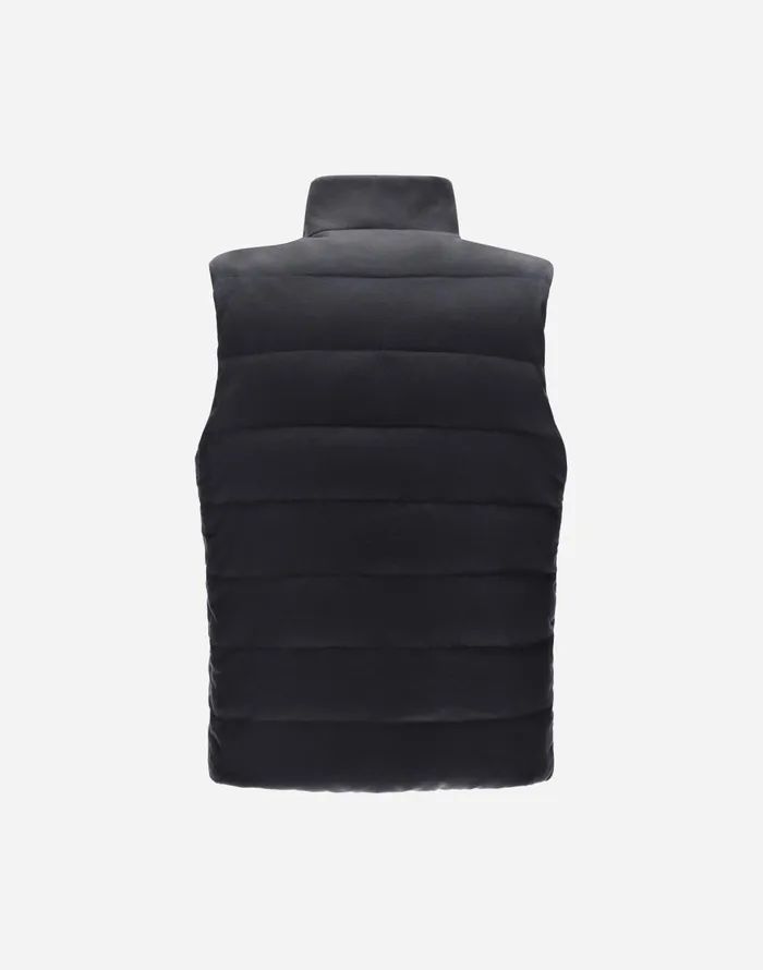 Herno SILK CASHMERE VEST Navy Blue Men Vests