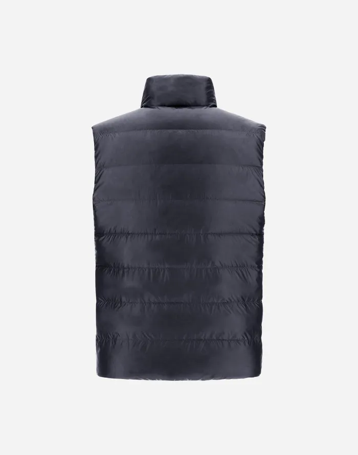 Herno SILK CASHMERE VEST Navy Blue Men Vests