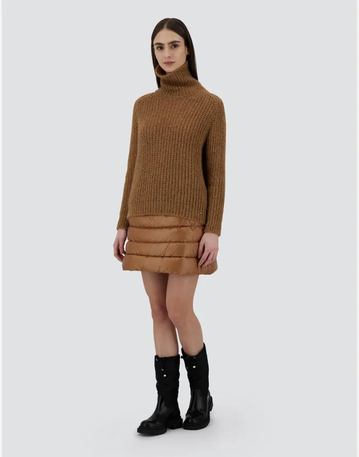Herno SWEATER IN TWINKLE KNIT Camel Women Knitwear