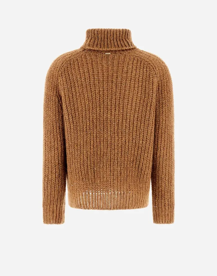 Herno SWEATER IN TWINKLE KNIT Camel Women Knitwear