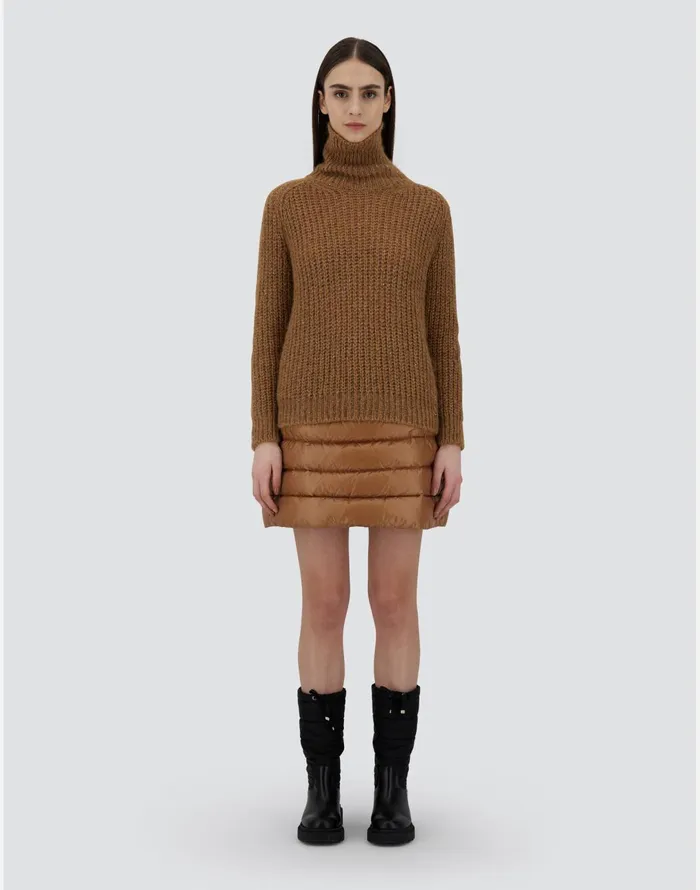 Herno SWEATER IN TWINKLE KNIT Camel Women Knitwear