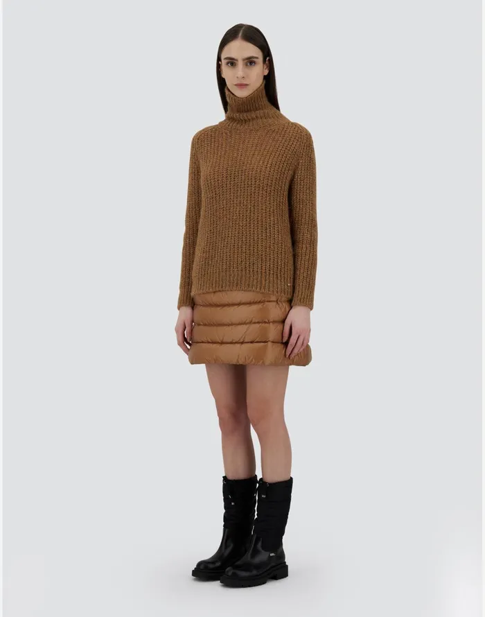 Herno SWEATER IN TWINKLE KNIT Camel Women Knitwear