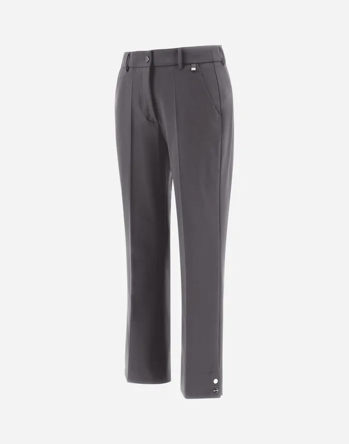 Herno TROUSERS IN SOFT WOOL Iron Women Trousers