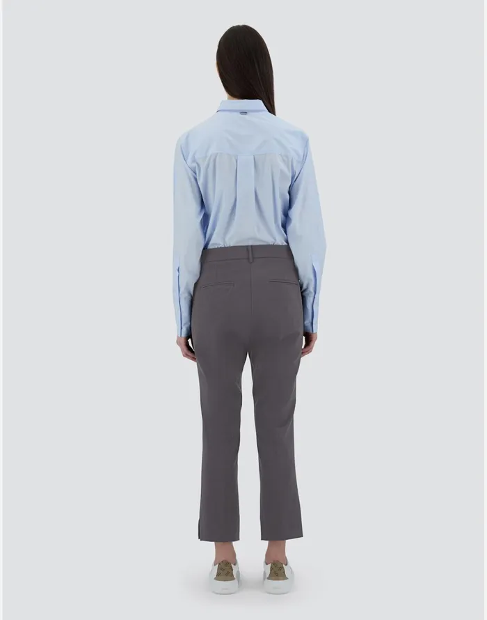 Herno TROUSERS IN SOFT WOOL Iron Women Trousers