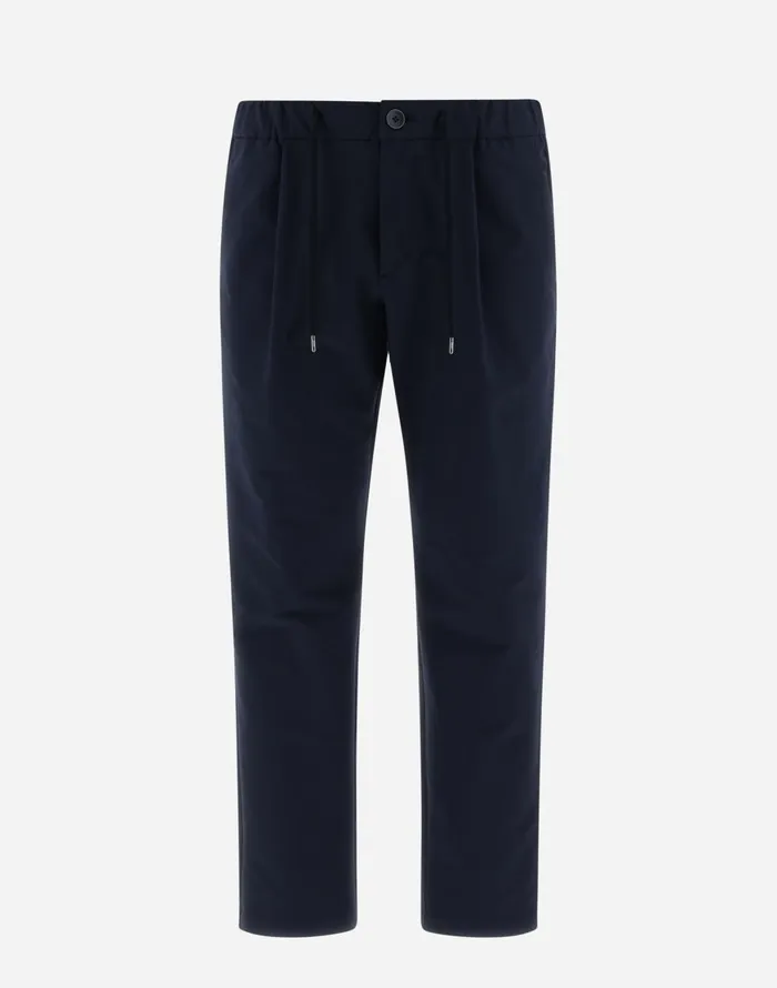 Herno TROUSERS IN WARMTECH Navy Blue Men Trousers