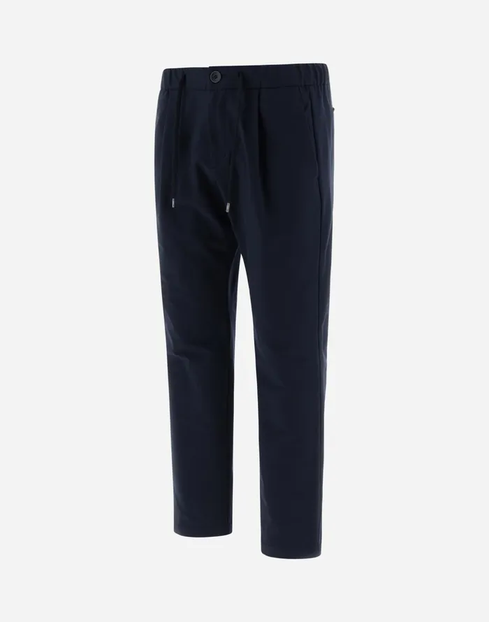 Herno TROUSERS IN WARMTECH Navy Blue Men Trousers
