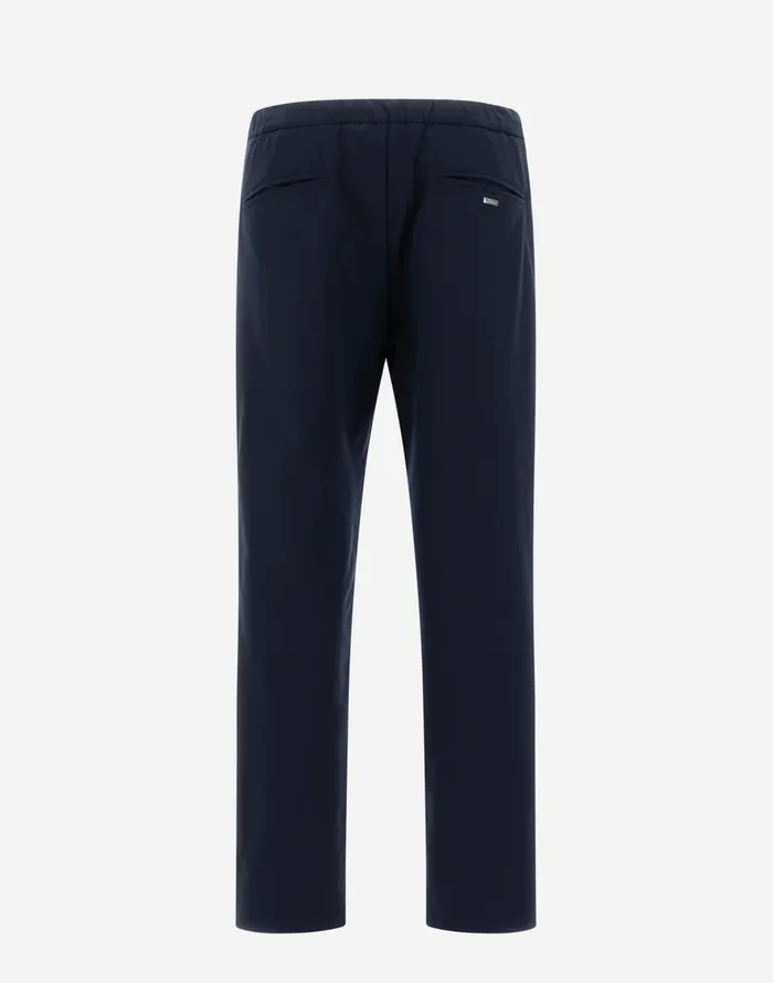 Herno TROUSERS IN WARMTECH Navy Blue Men Trousers