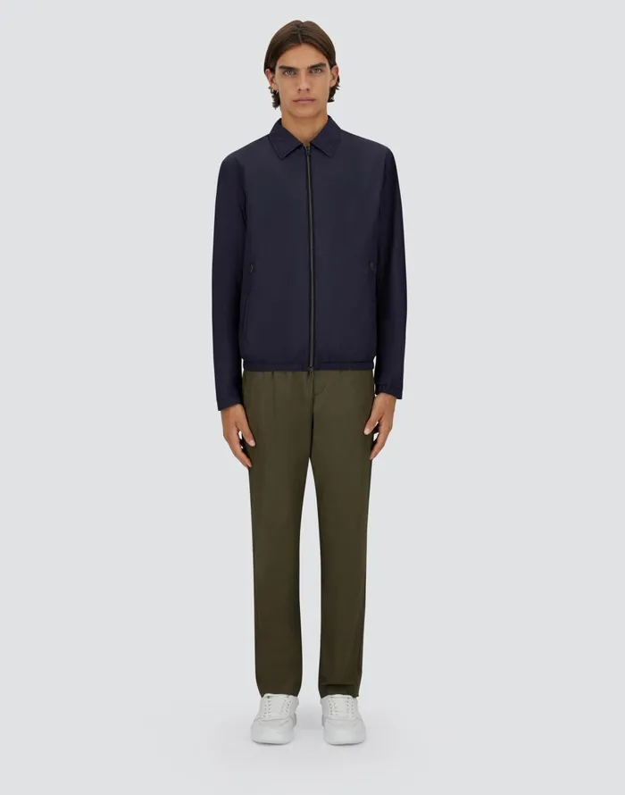 Herno ULTRALIGHT CREASE SHACKET Blue Men Parka and Jackets