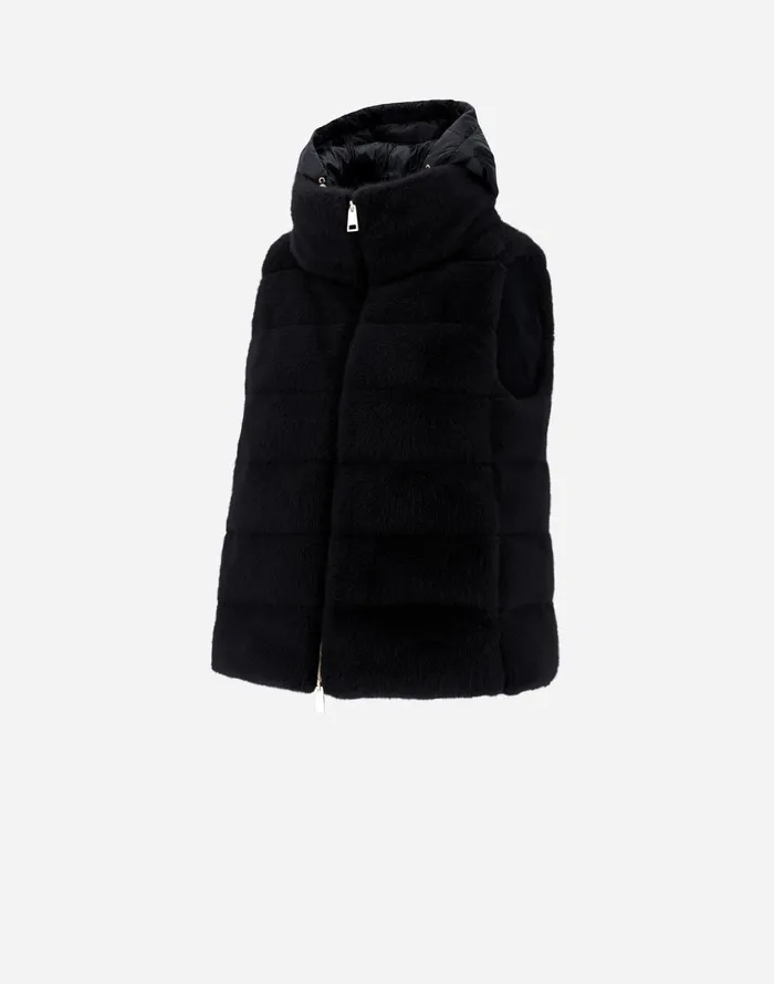 Herno VEST IN NEW LADY FAUX FUR Black Women Vests