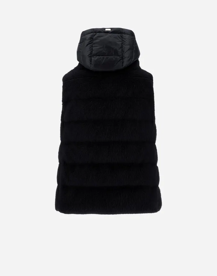 Herno VEST IN NEW LADY FAUX FUR Black Women Vests