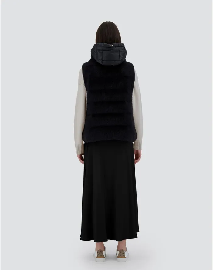 Herno VEST IN NEW LADY FAUX FUR Black Women Vests