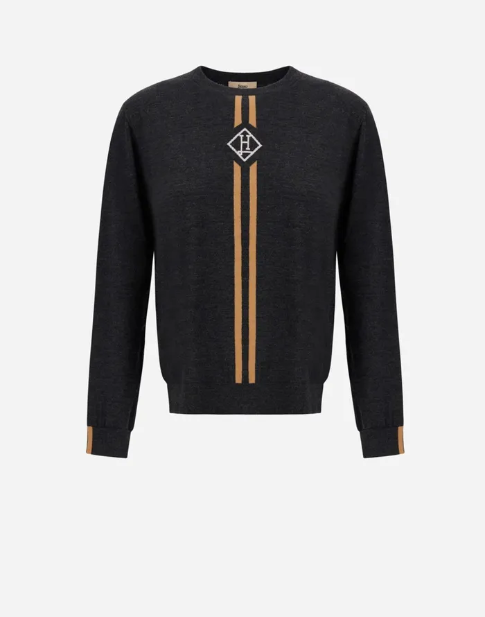 Herno WOMEN039S BRUSHED WOOL SWEATER Grey Women Sweaters and Cardigan