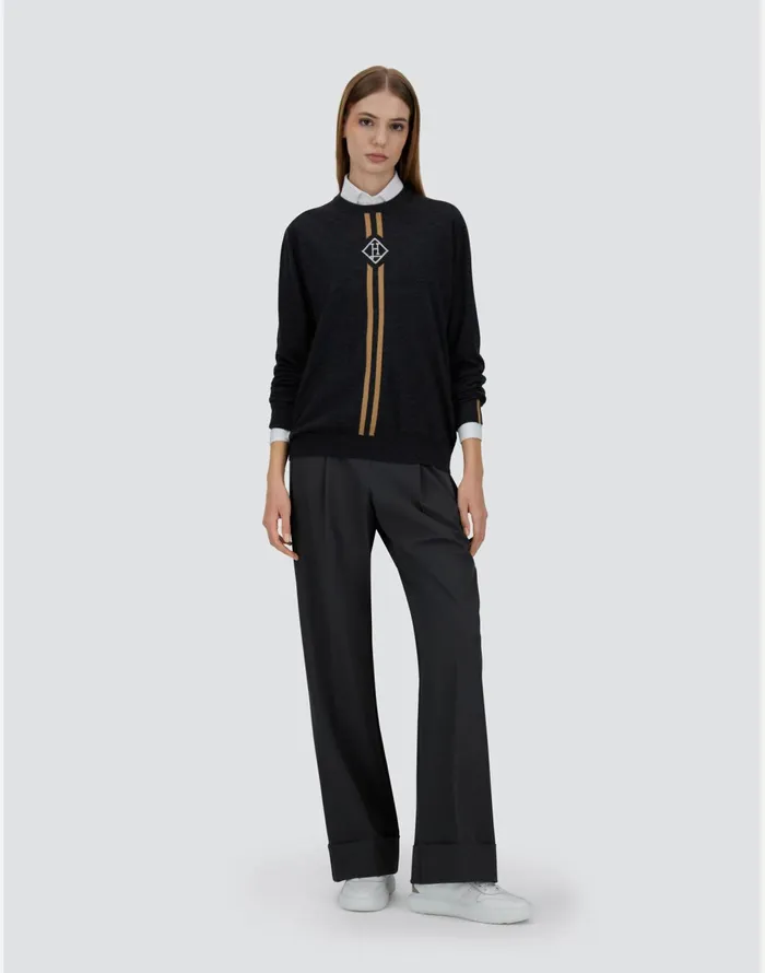 Herno WOMEN039S BRUSHED WOOL SWEATER Grey Women Sweaters and Cardigan
