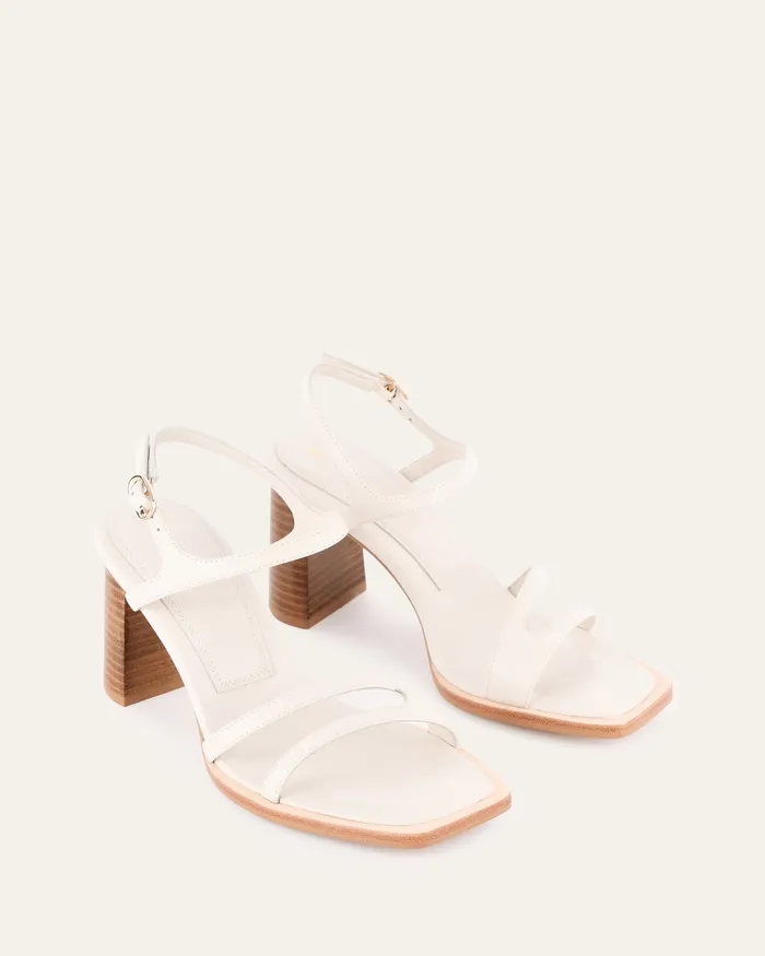 HIGH HEELS jomercer Women Casey high heel sandal off white leather HIGH HEELS jomercer Women Casey high heel sandal off white leather