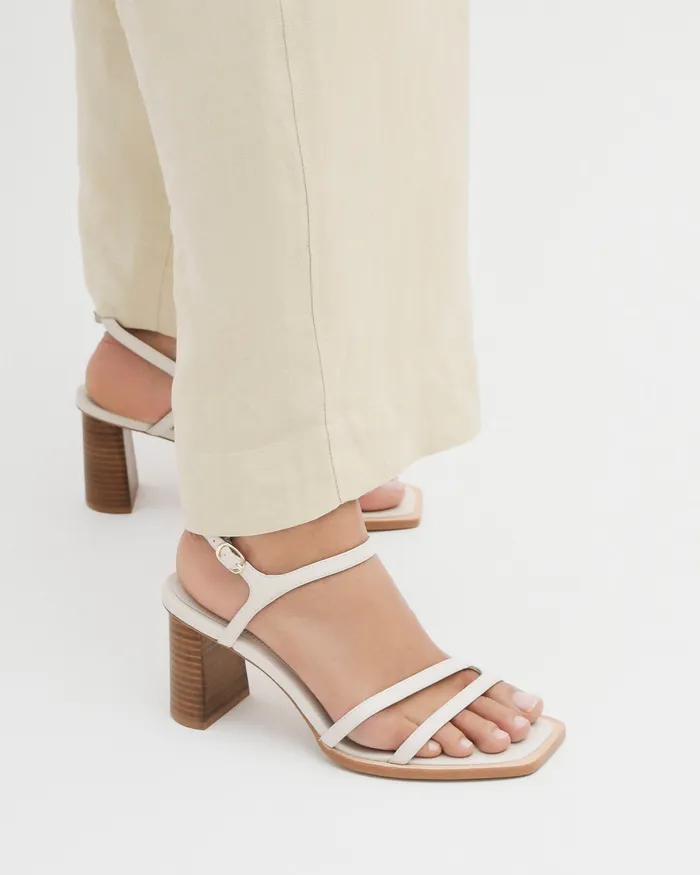 HIGH HEELS jomercer Women Casey high heel sandal off white leather HIGH HEELS jomercer Women Casey high heel sandal off white leather