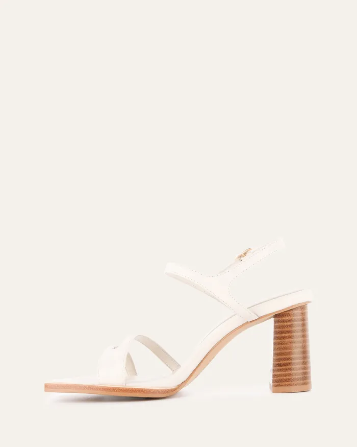 HIGH HEELS jomercer Women Casey high heel sandal off white leather HIGH HEELS jomercer Women Casey high heel sandal off white leather