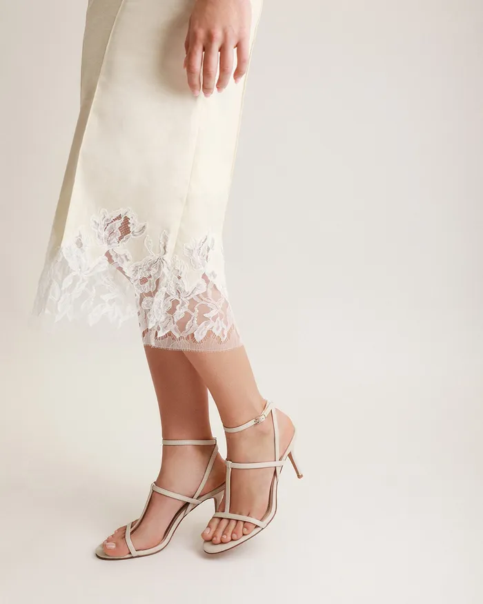 HIGH SANDALS jomercer Women Lacey high heel sandals off white leather HIGH SANDALS jomercer Women Lacey high heel sandals off white leather