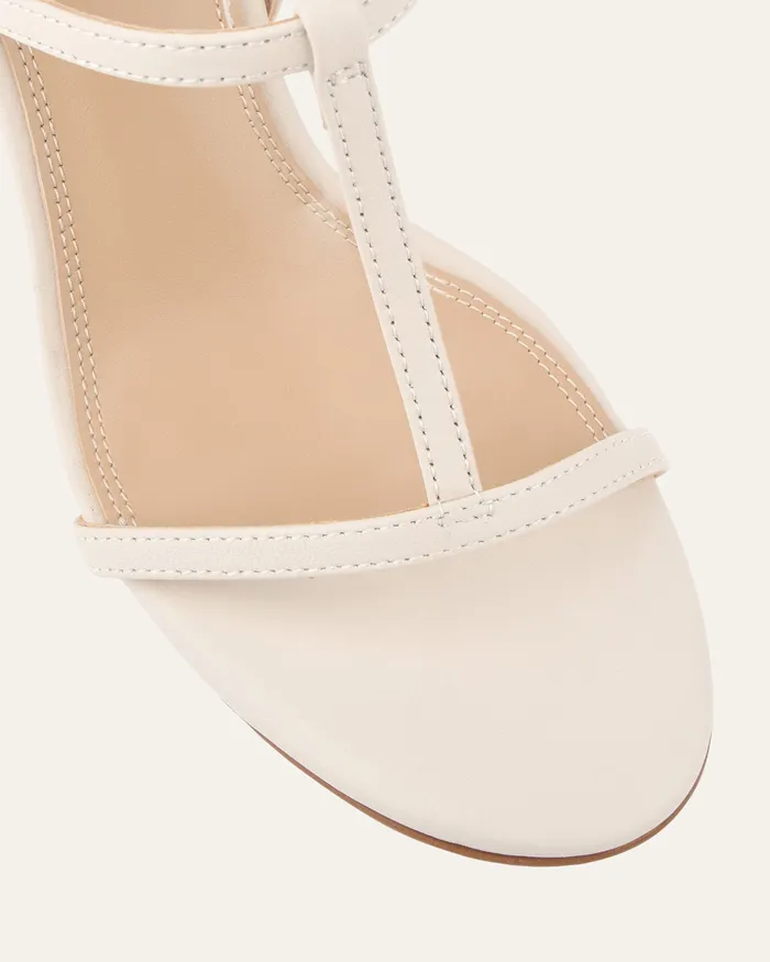 HIGH SANDALS jomercer Women Lacey high heel sandals off white leather HIGH SANDALS jomercer Women Lacey high heel sandals off white leather