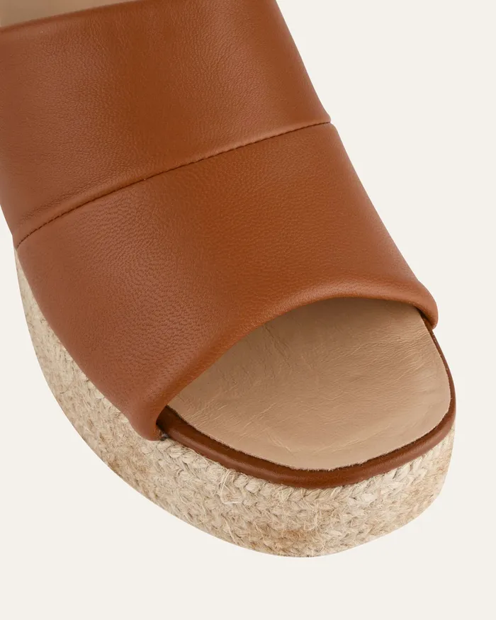 HIGH SANDALS Kristen high heel espadrille sandals tan leather 8211 jomercer Women
