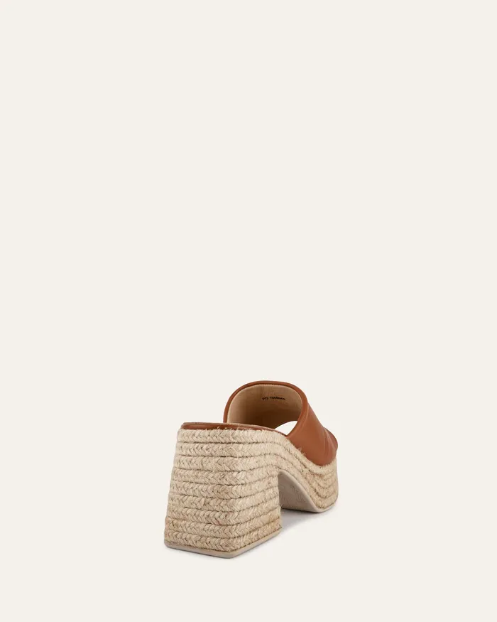 HIGH SANDALS Kristen high heel espadrille sandals tan leather 8211 jomercer Women