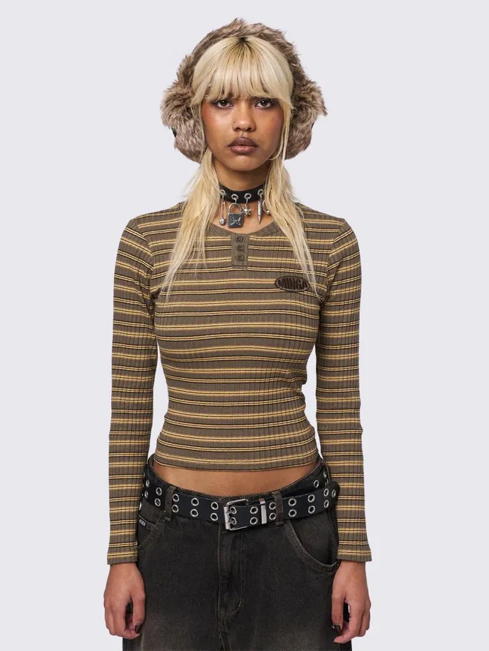 Honey Striped Top Women Minga London Tops and TShirts