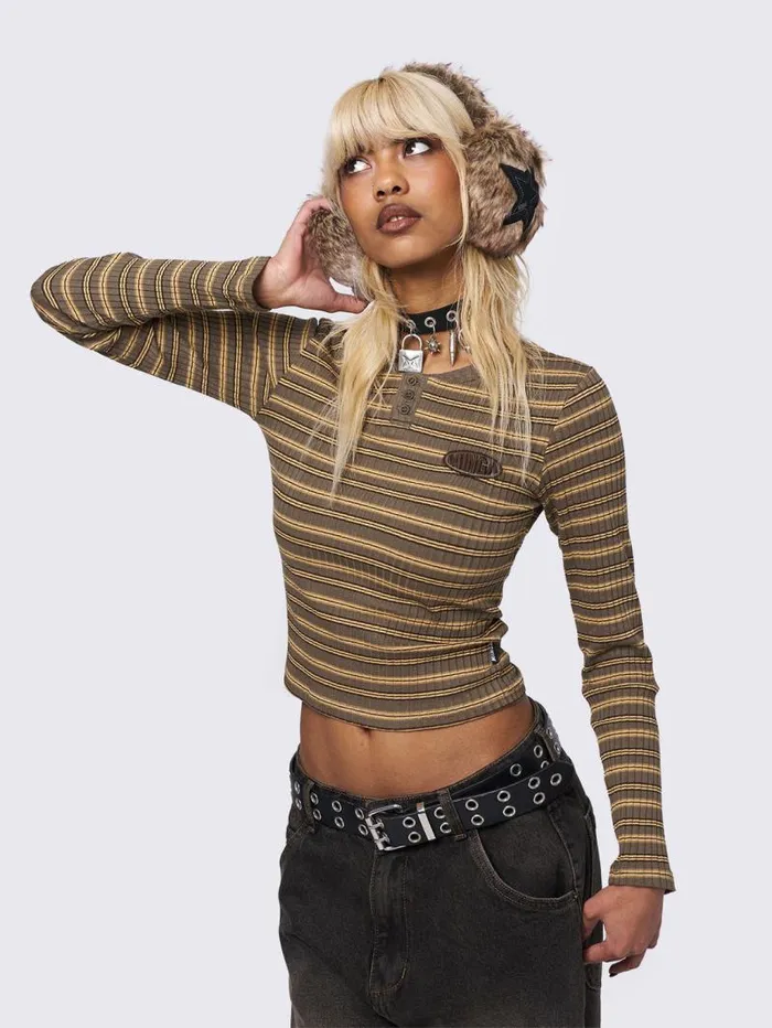 Honey Striped Top Women Minga London Tops and TShirts