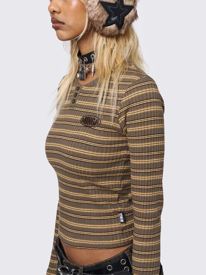 Honey Striped Top Women Minga London Tops and TShirts