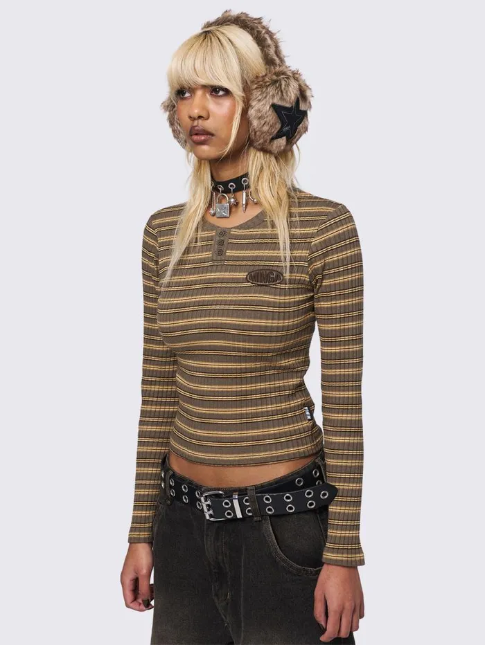 Honey Striped Top Women Minga London Tops and TShirts