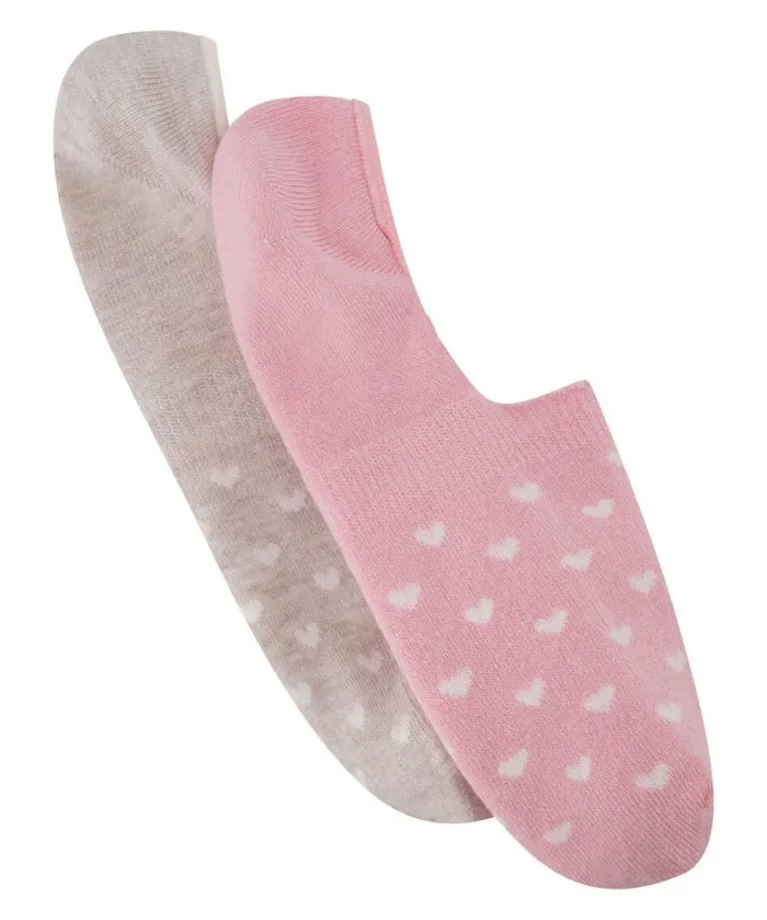 Hunkemller 2 Pairs Footsies 8211 Pink Pink 8211 Women