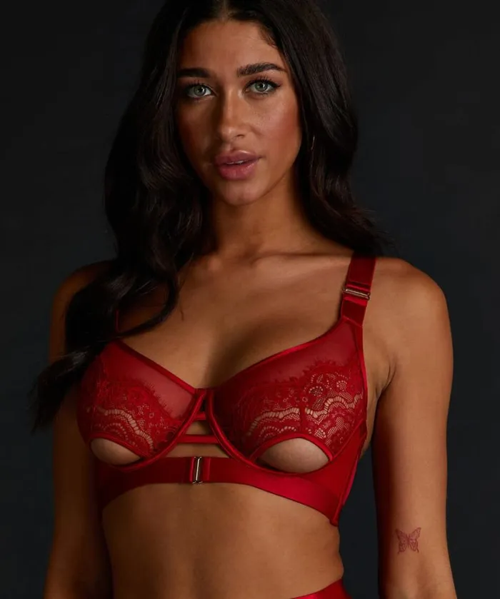 Hunkemller Aurelia NonPadded Underwired Bra 8211 Red Red 8211 Women