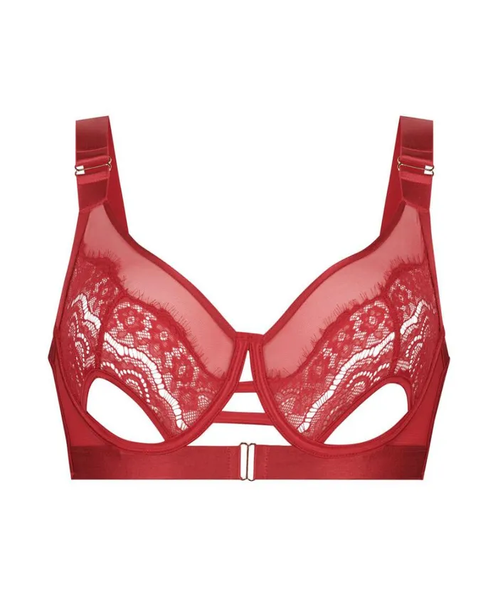 Hunkemller Aurelia NonPadded Underwired Bra 8211 Red Red 8211 Women Hunkemller Aurelia NonPadded Underwired Bra 8211 Red Red 8211 Women