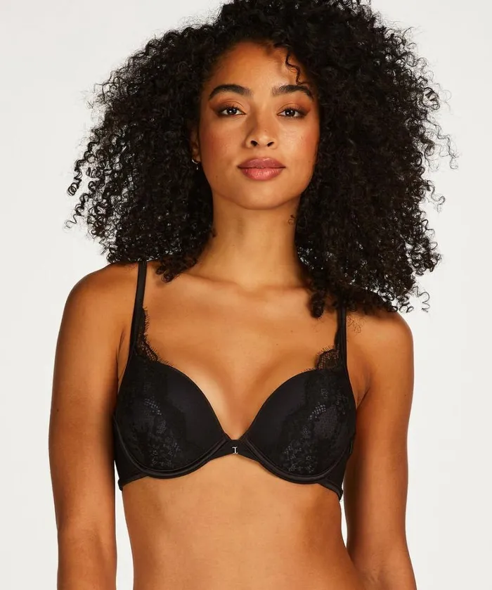 Hunkemller Elissa Padded Maximizer Underwired Bra 8211 Black 8211 Women