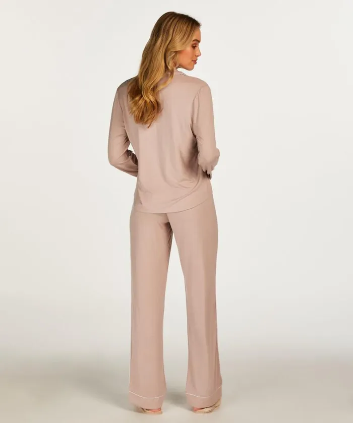 Hunkemller Essential Jersey LongSleeved Jacket 8211 Beige Beige 8211 Women