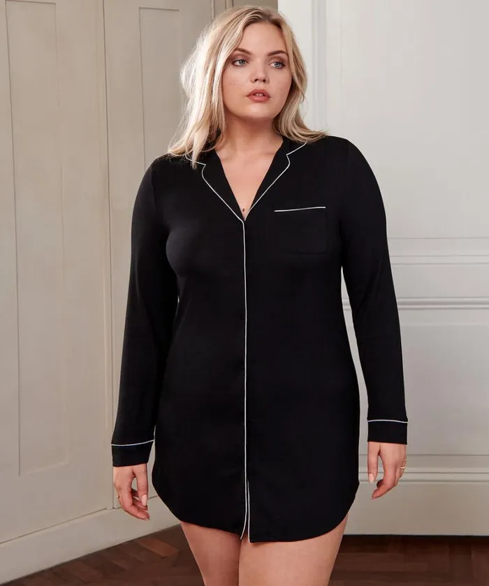 Hunkemller Essential Jersey Shirtdress 8211 Black Black 8211 Women
