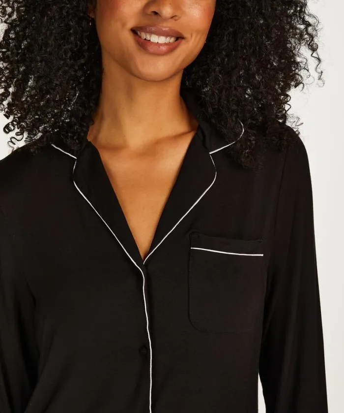 Hunkemller Essential Jersey Shirtdress 8211 Black Black 8211 Women Hunkemller Essential Jersey Shirtdress 8211 Black Black 8211 Women