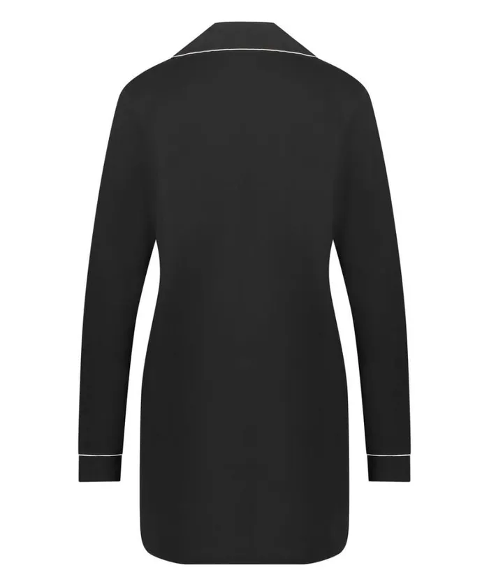 Hunkemller Essential Jersey Shirtdress 8211 Black Black 8211 Women Hunkemller Essential Jersey Shirtdress 8211 Black Black 8211 Women