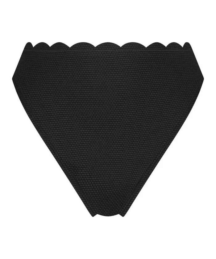 Hunkemller Highcut Scallop Bikini Bottoms 8211 Black Black 8211 Women Hunkemller Highcut Scallop Bikini Bottoms 8211 Black Black 8211 Women
