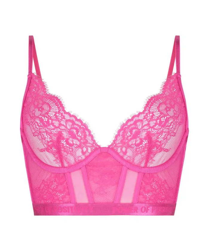 Hunkemller Honey NonPadded Longline Underwired Bra 8211 Pink Pink 8211 Women Hunkemller Honey NonPadded Longline Underwired Bra 8211 Pink Pink 8211 Women