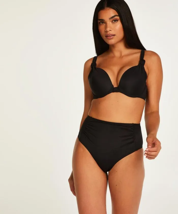 Hunkemller Luxe Padded Pushup Bikini Top Cup A 8211 E 8211 Black Black 8211 Women