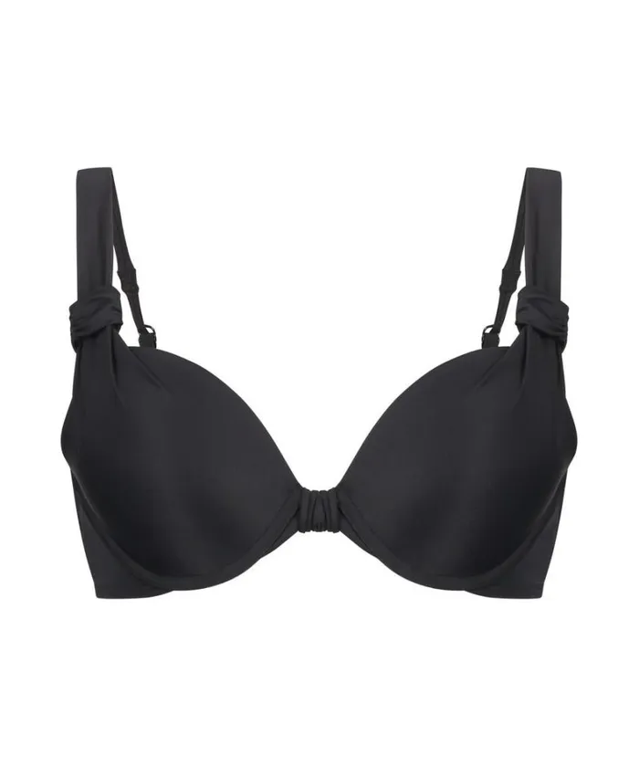 Hunkemller Luxe Padded Pushup Bikini Top Cup A 8211 E 8211 Black Black 8211 Women