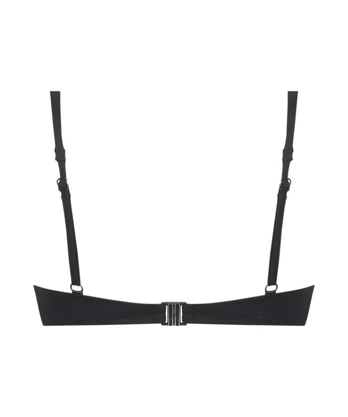Hunkemller Luxe Padded Pushup Bikini Top Cup A 8211 E 8211 Black Black 8211 Women