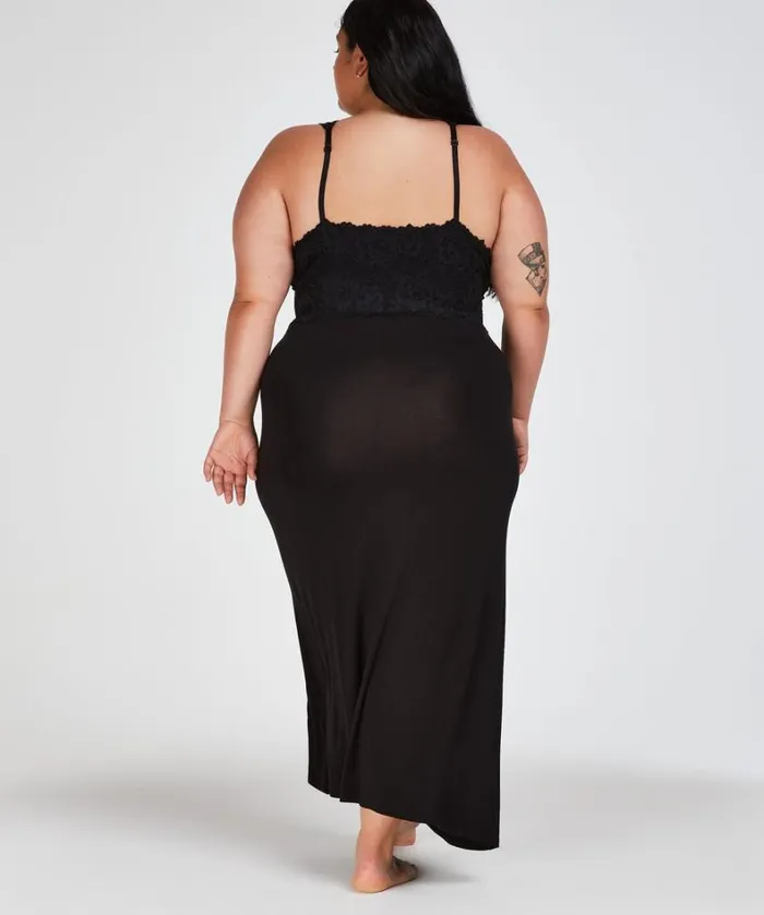 Hunkemller Nora Lace Long Slip Dress 8211 Black Black 8211 Women Hunkemller Nora Lace Long Slip Dress 8211 Black Black 8211 Women
