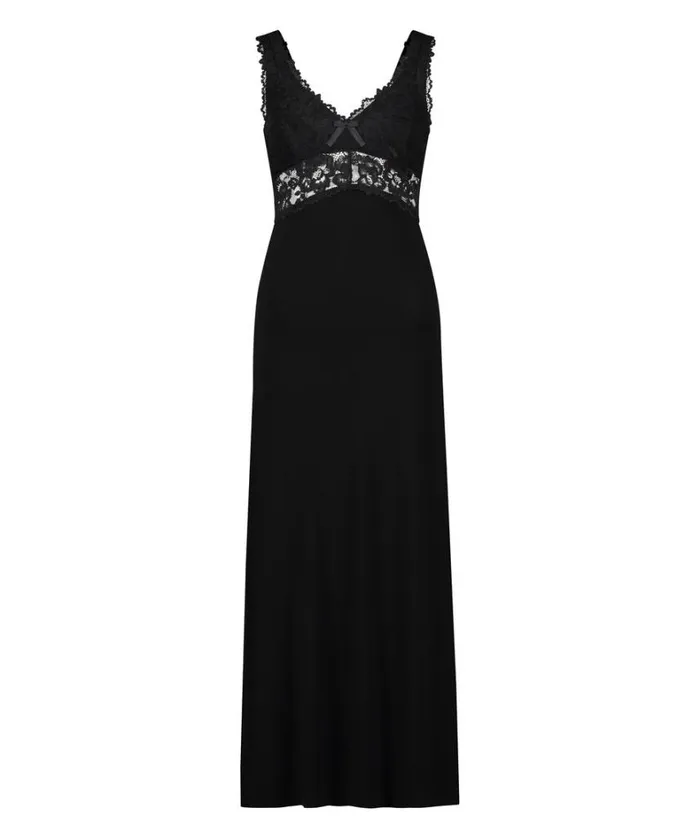 Hunkemller Nora Lace Long Slip Dress 8211 Black Black 8211 Women Hunkemller Nora Lace Long Slip Dress 8211 Black Black 8211 Women