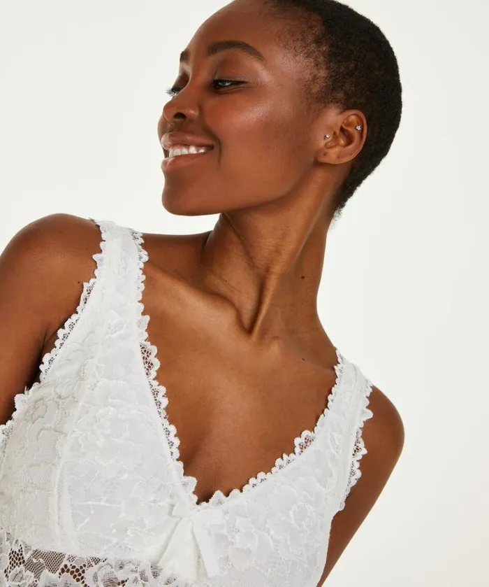 Hunkemller Nora Lace Slip Dress 8211 White White 8211 Women