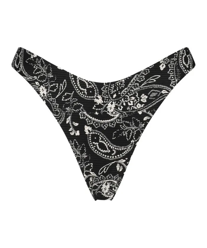 Hunkemller Paisley Highcut Brazilian Bikini Bottoms 8211 Black Black 8211 Women Hunkemller Paisley Highcut Brazilian Bikini Bottoms 8211 Black Black 8211 Women