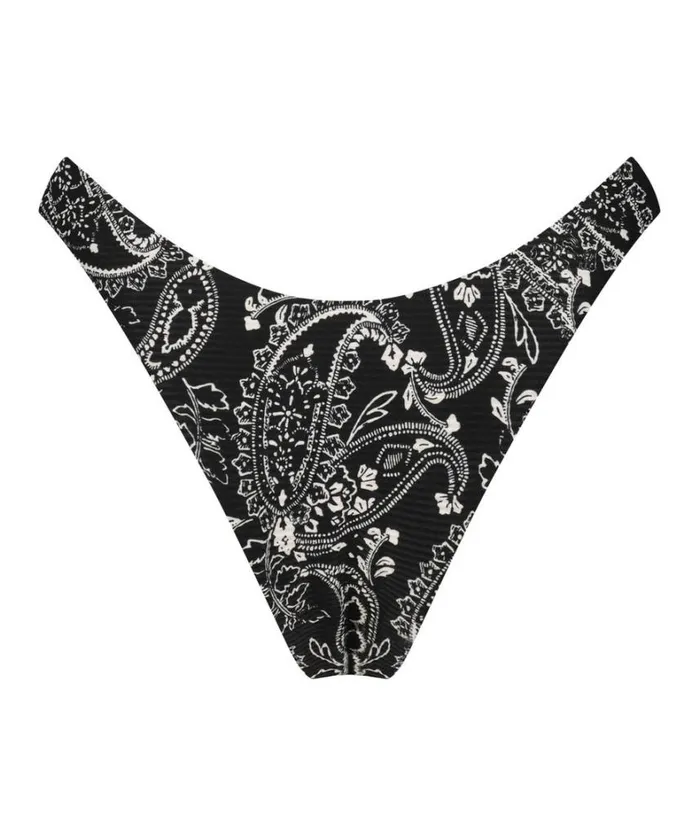 Hunkemller Paisley Highcut Brazilian Bikini Bottoms 8211 Black Black 8211 Women Hunkemller Paisley Highcut Brazilian Bikini Bottoms 8211 Black Black 8211 Women