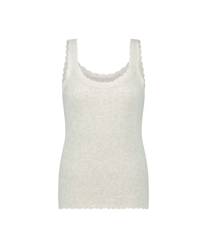 Hunkemller Ribbed Lace Singlet 8211 Beige Beige 8211 Women Hunkemller Ribbed Lace Singlet 8211 Beige Beige 8211 Women