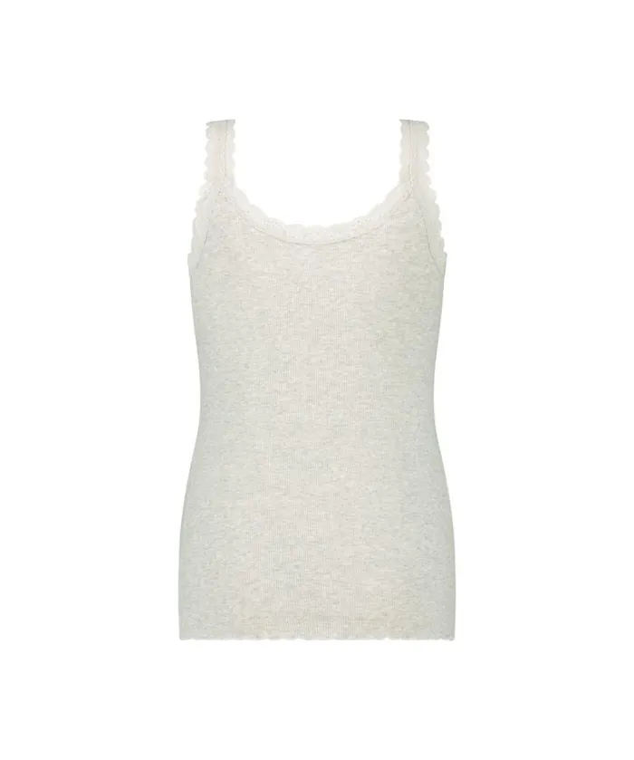 Hunkemller Ribbed Lace Singlet 8211 Beige Beige 8211 Women Hunkemller Ribbed Lace Singlet 8211 Beige Beige 8211 Women