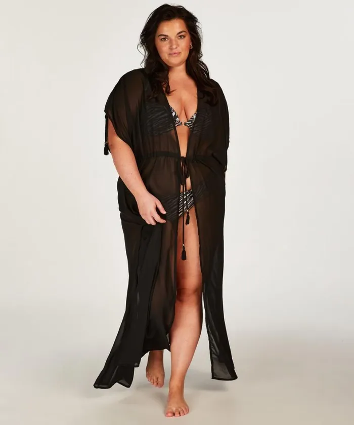 Hunkemller Sheer Kimono 8211 Black Black 8211 Women
